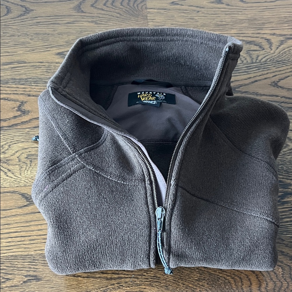 Mountain Hardwear Men's Dark Gray Full-Zip Fleece Pullover
